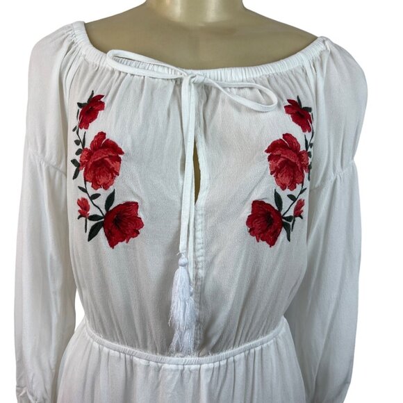 L.A Hearts Women's White Blousson Dress Sz M - Picture 5 of 8